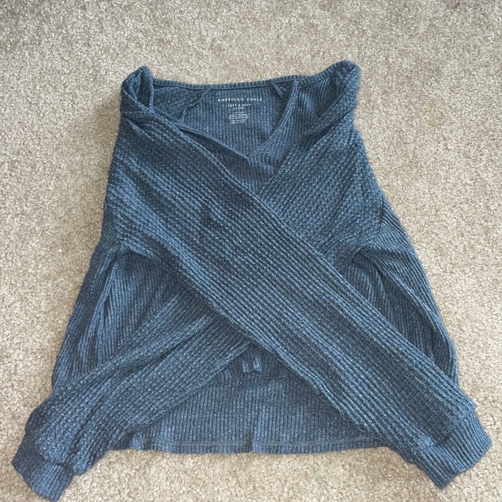 blue sweater